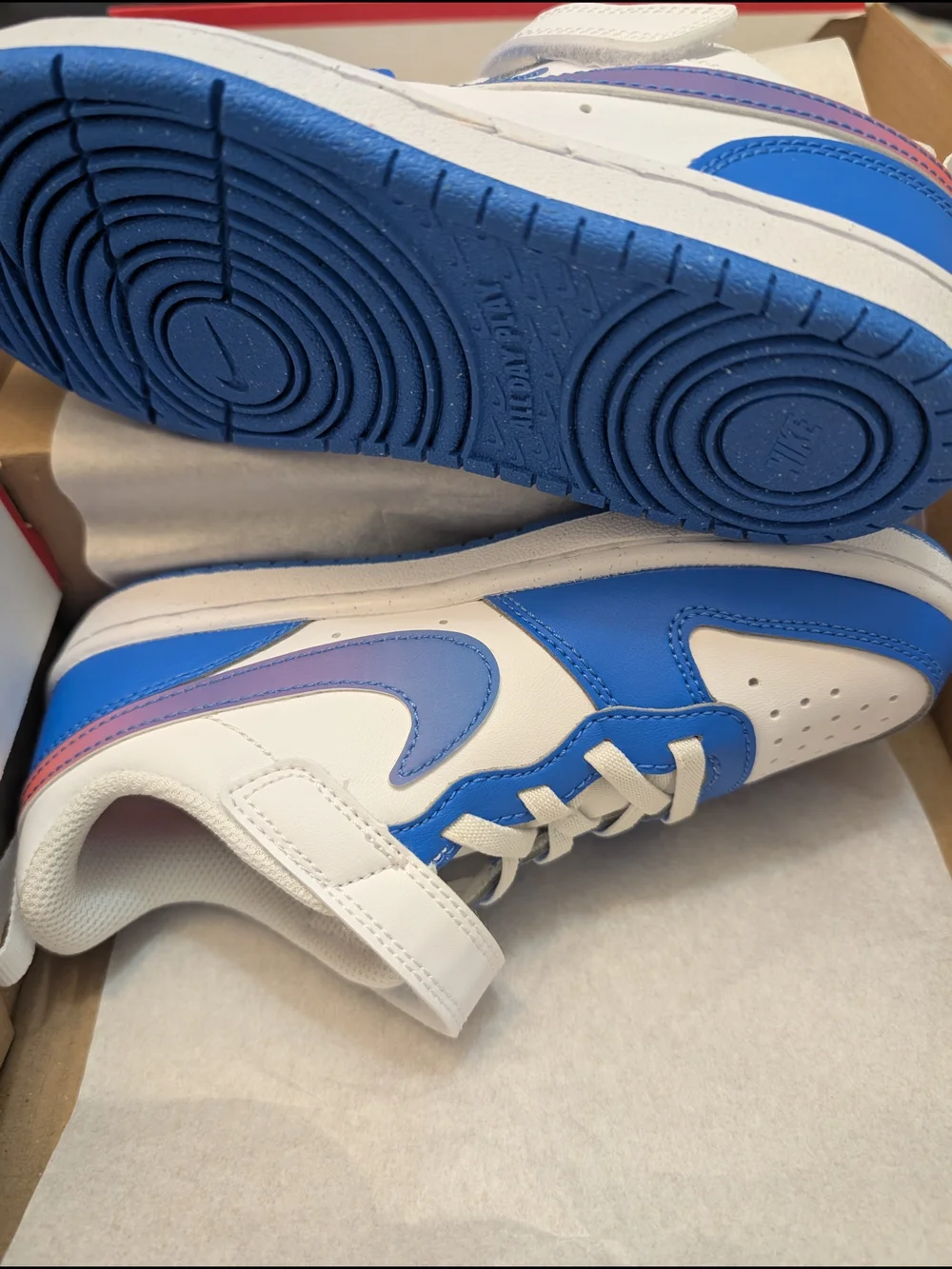 Nike Kids' Blue & White Low-Top Sneakers